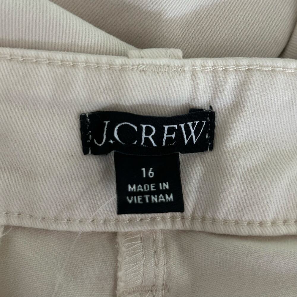 J. Crew Women's Straight Leg High Rise Kate Chino Khaki Pants Size 16 New - Picture 7 of 9